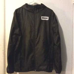Black puma rain jacket